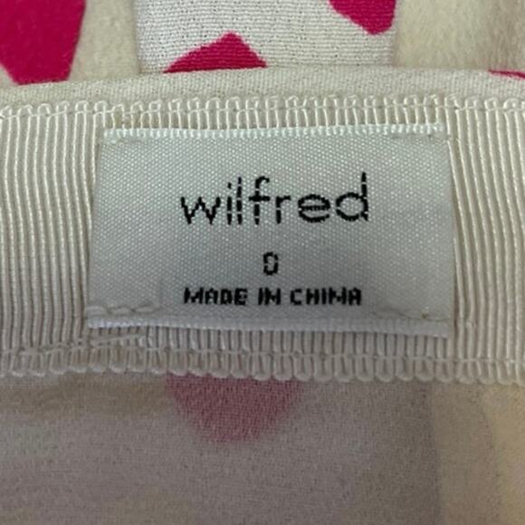 Aritzia Wilfred Women's White Pink Printed Straight A-Line Midi Maxi Skirt Sz 0 - Picture 6 of 7